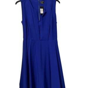 City Chic Royal Blue V-Neck A-Line Cocktail Dress